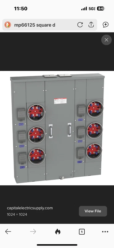 Square D MP66-125 Meter Pak a high-quality electrical metering device su