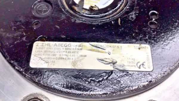 Ziehl-Abegg MK137-2DK.07.N Used Air Compressor Motor 104020H External Rotor