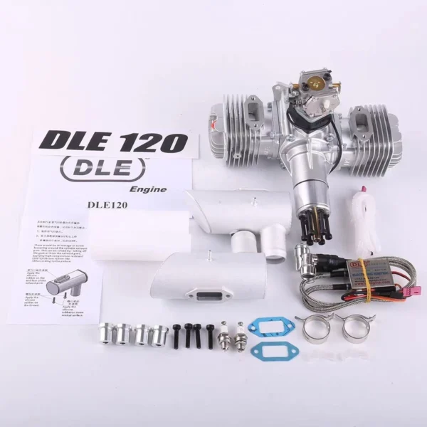 DLE120 RC model twin-cylinder gasoline engine 120CC engine 12HP7500RPM