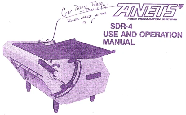 90-DAY-WARRANTY ANETS SDR-4 ELECTRICAL DOUGH ROLLER 115VOLT BAKER PIZZA FREESHIP