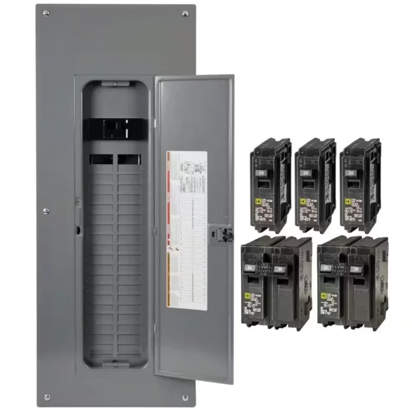 200 Amp 40-Space 80-Circuit Indoor Main Breaker Panel Box with Cover Electrical