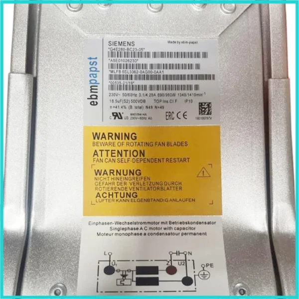 SIEMENS inverter fan 6SL3362-0AG00-0AA1