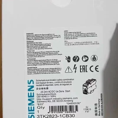 3TK28231CB30 New Siemens Safety relay 3TK2823-1CB30 Fast Ship 1-Year Warran