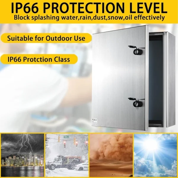 32''x24''x12'' 304 Stainless Steel IP66 Waterproof Electrical Enclosure Box 6 32''x24''x12'' 304 Stainless Steel IP66 Waterproof Electrical Enclosure Box