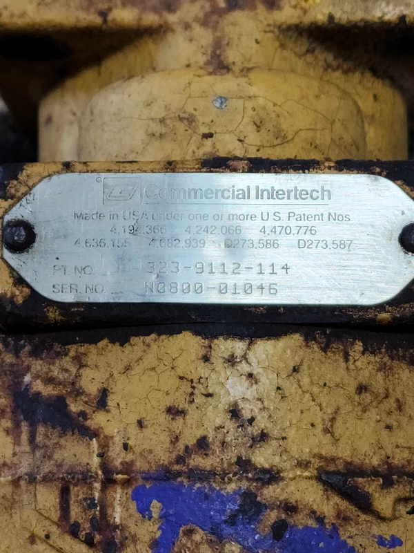323-9112-114 USED HYDRAULIC GEAR PUMP COMMERCIAL INTERTECH PARKER 2 323-9112-114 USED HYDRAULIC GEAR PUMP COMMERCIAL INTERTECH PARKER