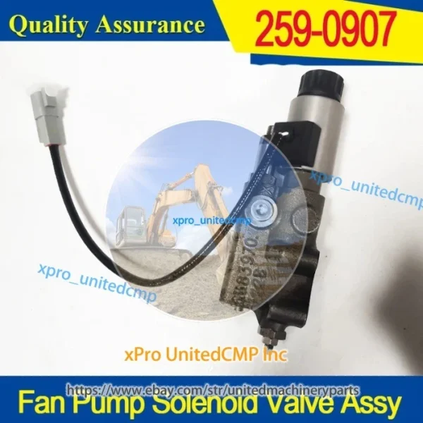 259-0907 Fan Pump Solenoid Valve Assembly 2590907 For CAT E330D 336D 345D 349D2