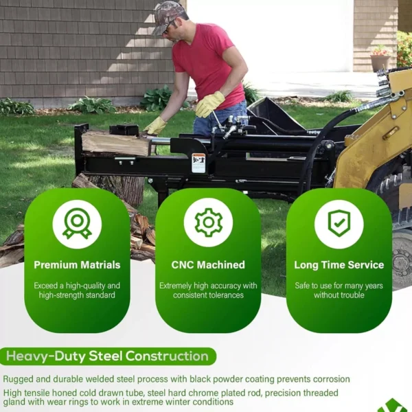 4" Bore x 24" Stroke Hydraulic Log Splitter Cylinder 1.75" Rod for 22-25 Ton 7 4" Bore x 24" Stroke Hydraulic Log Splitter Cylinder 1.75" Rod for 22-25 Ton