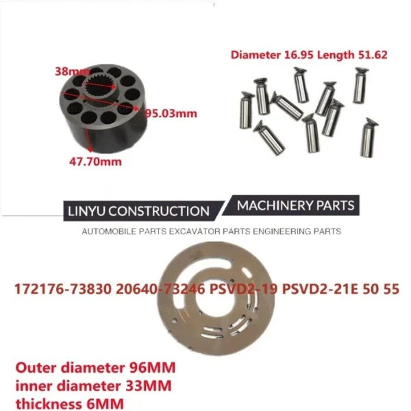172176-73830 PSVD2-19 PSVD2-21E 50 55 Cylinder Plunger-Pump Sleeve Oil Seal Kit 2 172176-73830 PSVD2-19 PSVD2-21E 50 55 Cylinder Plunger-Pump Sleeve Oil Seal Kit
