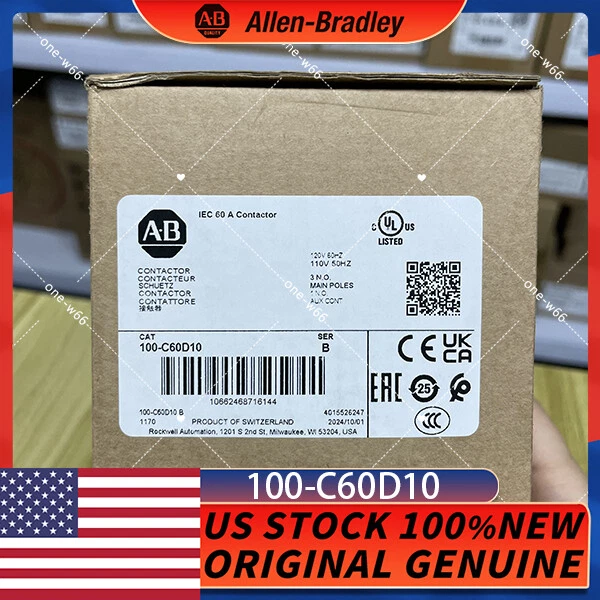 Brand New 100-C60D10 Allen-Bradley 100-C60D10 Contactor Free Shipping