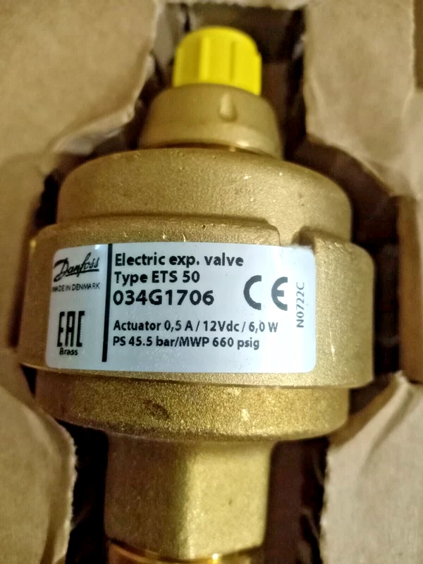 034G1706 Danfoss Electric Expansion Valve ETS 50 0.5A,12VDC,6.0W- Brand New 5 034G1706 Danfoss Electric Expansion Valve ETS 50 0.5A,12VDC,6.0W- Brand New