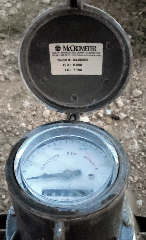 8" McCrometer Propeller Flow Meter - Used - Retails For 95.00