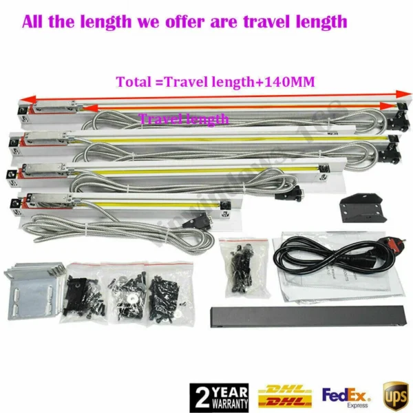 15um Linear Scale Sensor 234 Axis Digital Readout DRO Display for Mill Lathe 2 15um Linear Scale Sensor 234 Axis Digital Readout DRO Display for Mill Lathe