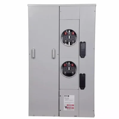 400 AMP Duplex Two Meter Socket Main Electrical Service Panel Pack Ring Type