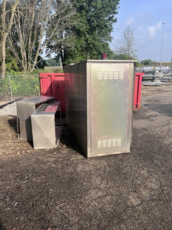 Outdoor Stainless Steel Electrical Panel With (2) 3000 Amp Circuit Breakers USED 3 Outdoor Stainless Steel Electrical Panel With (2) 3000 Amp Circuit Breakers USED