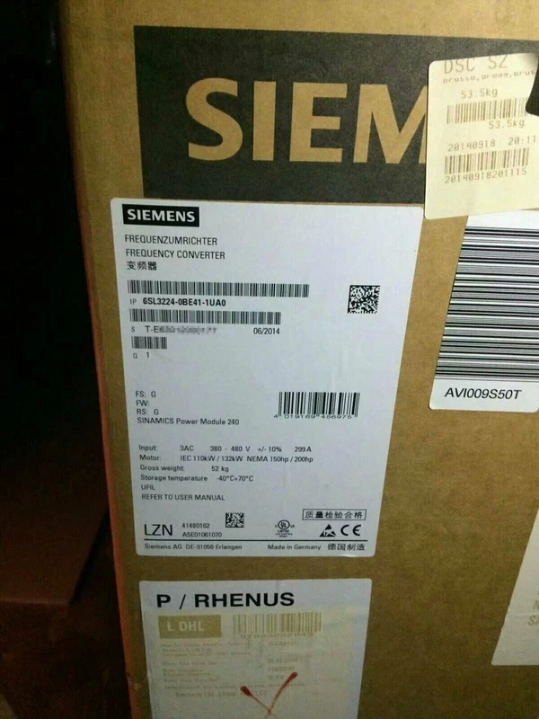 New SIEMENS 6SL3224-0BE41-1UA0 G120 POWER MODULE PM240 6SL3 224-0BE41-1UA0