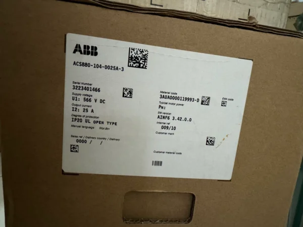ABB ACS880-104-0025A-3 AC Drive, New Original